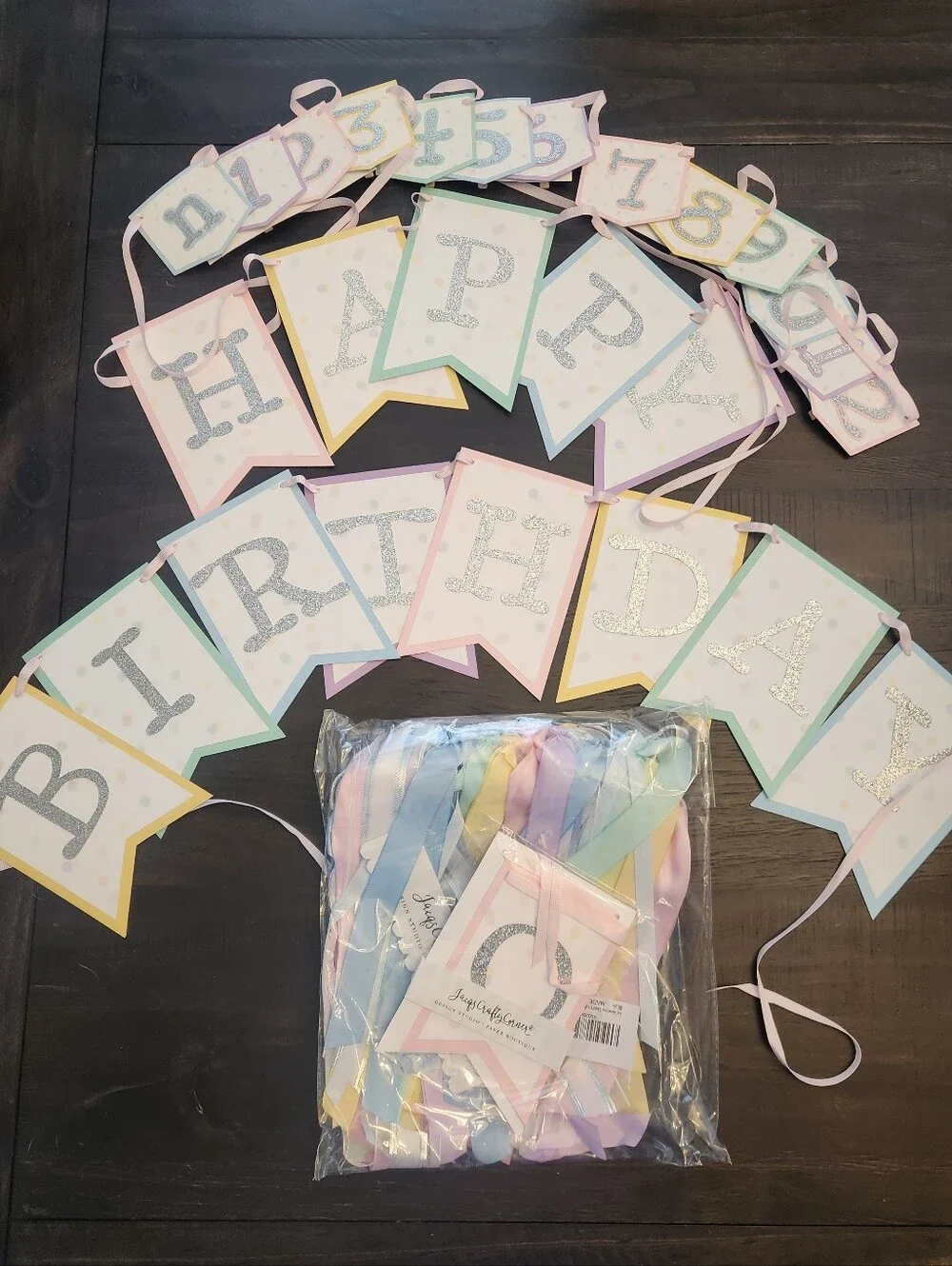Pastel 1st Birthday Banner Bundle